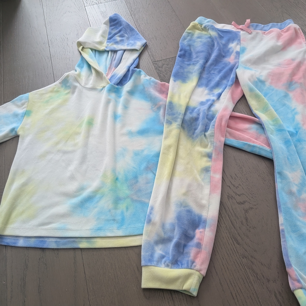 Colorful Tie-Dye Hoodie and Joggers Set